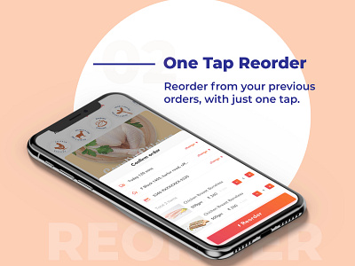 One Tap Reorder checkout process home screen interaction ios app meat reorder uidesign uxdesign