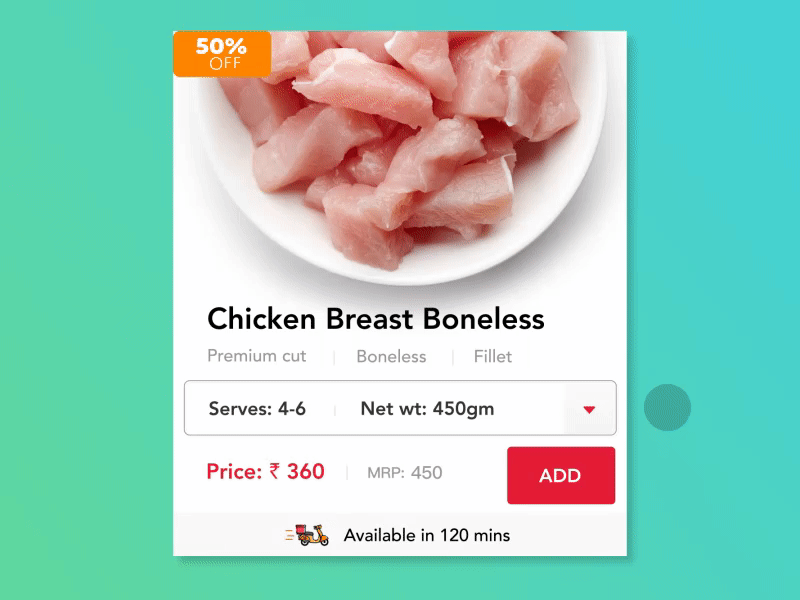 Product Dropdown Interaction aeux aftereffects animation interaction ios app meat sketch ui