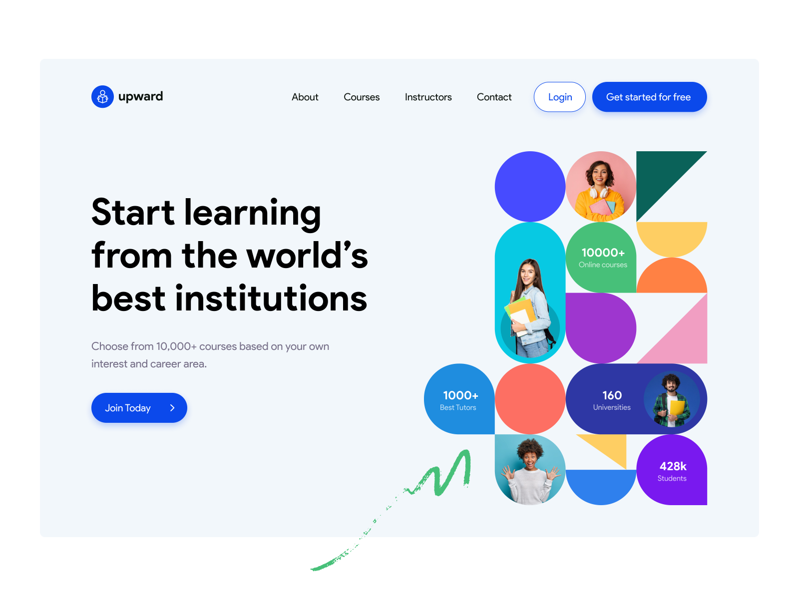 Education and Learning Portal Landing by Gayan on Dribbble