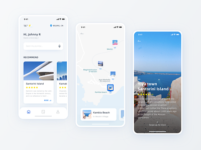 Travel Interface app ui ux