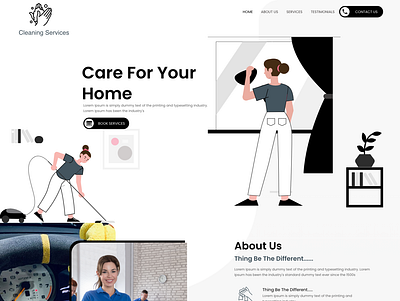 Cleaning Services - Housekeeping Platform app branding design graphic design illustration logo typography ui ux vector
