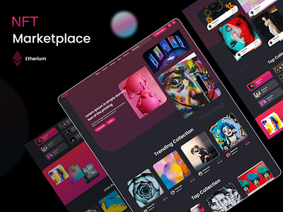 NFT Marketplace branding crypto design graphic design marketplace typography ui ux