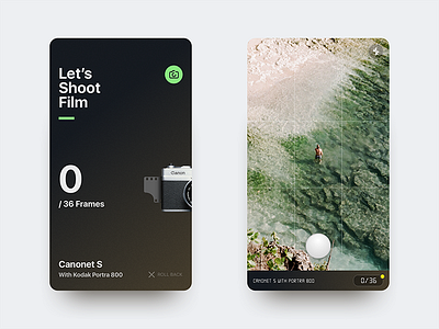 Film Camera App Concept // Part 2 android app camera debut design film photography indonesia interface ios jakarta mobile ui ux