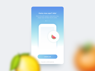 Onboarding Exploration 🍍 android app design fresh fruit indonesia interface ios jakarta mobile onboarding ui ux