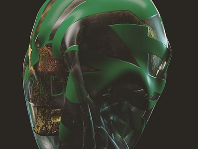 fitskull 3d c4d cloth cyber cyberpunk design graphics illustration render skull visual xparticles