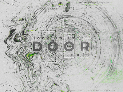 Door c4d design graphics illustration poster render shape visual xparticles