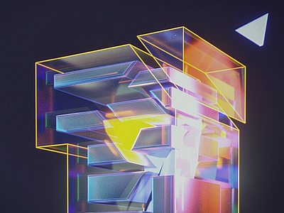 one frame 3d c4d design graphics illustration octane type typography