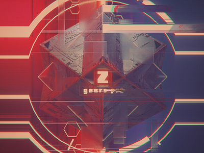 Gears pro 3d abstract c4d design glitch graphics illustration octane