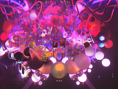 colorful fun c4d design glitch graphics illustration octane render shots