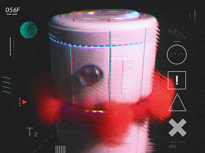 Xfog box daily design glitch graphics illustration octane poster render shot