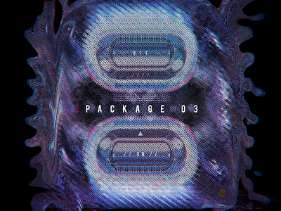 Package 03 c4d daily design glitch graphics illustration octane render shot