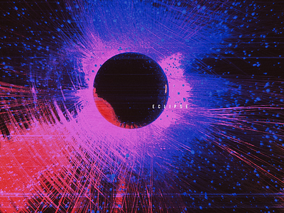 Eclipse00 3d c4d daily design glitch graphics illustration octane poster render shots 插画