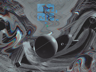 Wave geometry c4d design glitch graphics illustration poster shapes visual wave