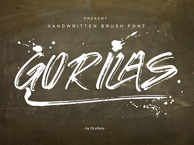 GORILAS Hand Brush Font brush font fontbrush fontdesign handlettering handwritten lettering paintbrush swashes