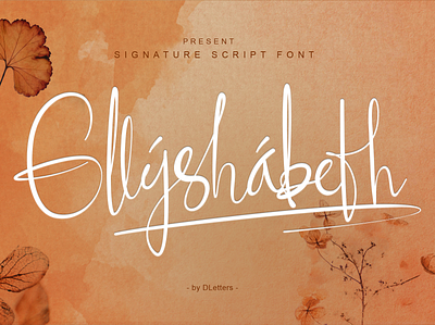 Ellyshabeth Signature Script Font branding design font fontdesign handlettering handwritten lettering script font signature font signature logo typography