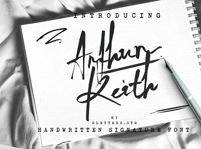 Arthur Keith - Signature Style Font branding design font fontdesign handlettering handwritten lettering script font signature font signature logo