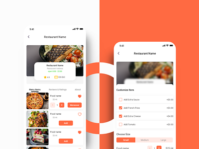 Food Delivery App animation ia illest illustration scope study case typography ui design ux design vector wireframe