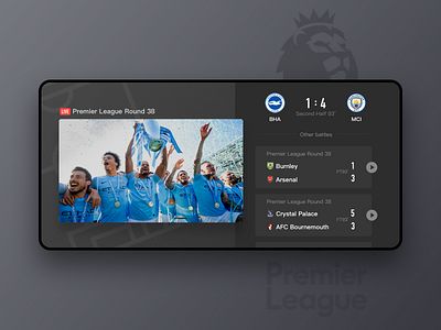 PPsports Player Design app card design player ui score soccer app ui