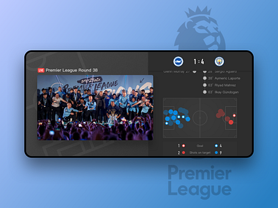 PPsports Player Design dark mode design mobile player ui soccer app ui