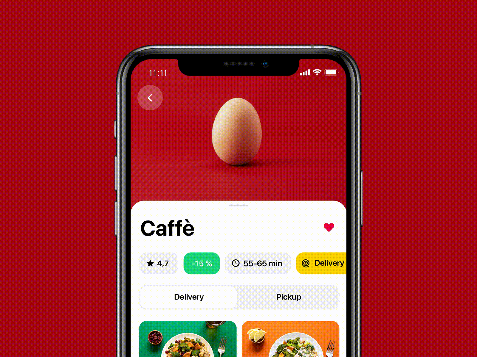 Food App animation app bright bring color design food mobile ui