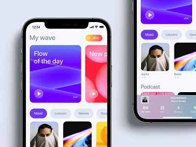 Concept Yandex.Music app bright button color ios iphone light mobile mobile app music yandex