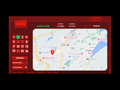 Bus tracking website frontend UI concept