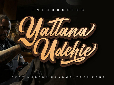 Yattana Udehie Brush Font branding clean font design graphic design handwritten illustration invitation font logo ui vector