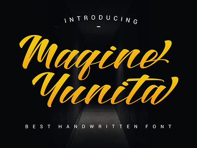 Maqine Yunita Handwritten Font branding clean font design graphic design handwritten illustration invitation font logo vector