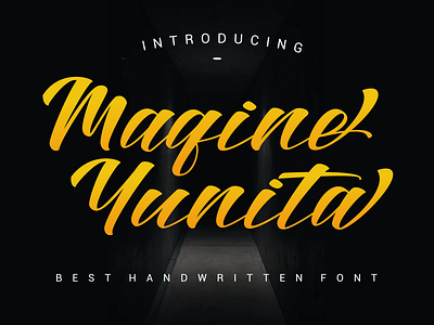 Maqine Yunita Handwritten Font