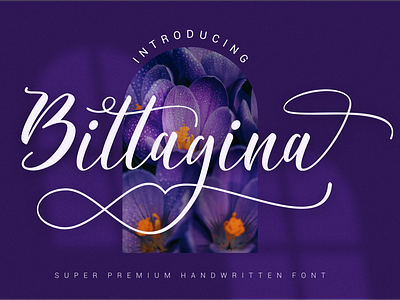 Bittagina Handwritten Font branding clean font design graphic design handwritten illustration invitation font logo vector