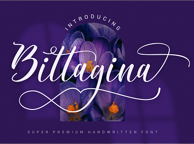 Bittagina Handwritten Font branding clean font design graphic design handwritten illustration invitation font logo vector