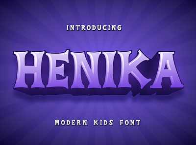 Henika Modern Kids Font branding clean font design graphic design handwritten illustration invitation font logo vector