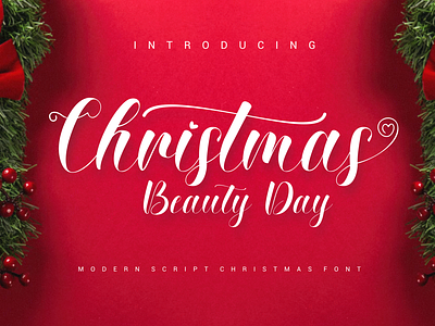 Christmas Beauty Day Script Font branding clean font design graphic design handwritten invitation font logo vector