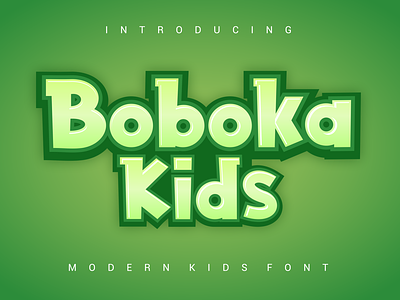 Boboka Kids Font branding clean font design graphic design handwritten illustration invitation font logo vector