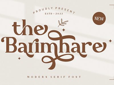 The Barimhare Font branding clean font design font graphic design invitation font logo modern onotype serif typeface