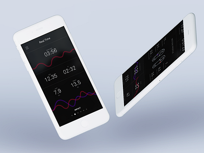 #002 app dashboard fitness hamburguer menu ios iphone material mobile running user interface