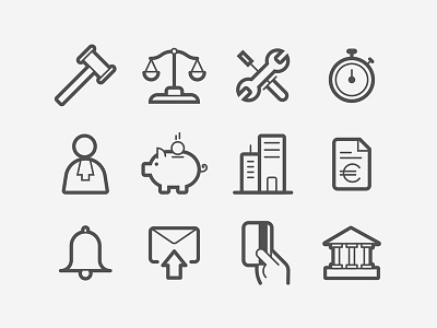 Payetafacture.com Icons set 2 court debt icon lawyer payment settings