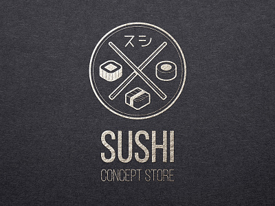 Sushi Concept Store Logo branding chopsticks concept store identity japan logo logotype restaurant restaurant chain sashimi sushi