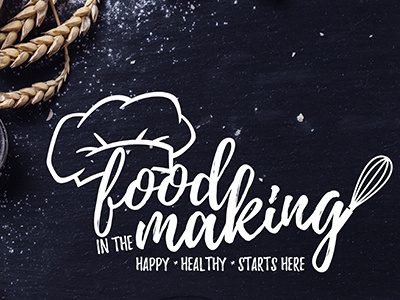 Food in the making blog branding design food logo