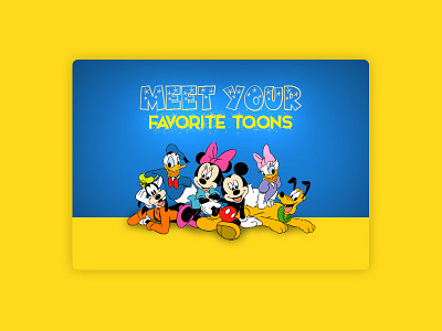 #Mobile #Card - Meet Your Favorite Toons blue card design donaldduck micky mobile toons yellow