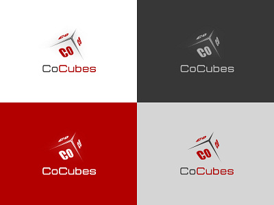 Brand Logo Concept Design For CoCubes black branding cocubes identity learning logo red