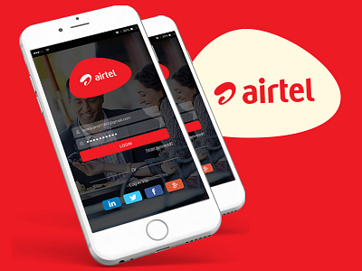 Login Screen ReDesign for Airtel Mobile App