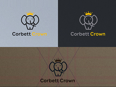 Brand Identity Design for Corbett Crown btanding corbett crown elephant hotel logo resort travel