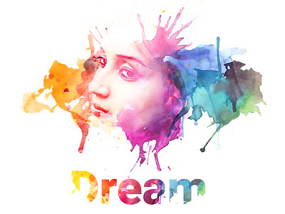 Poster Design for Dream Campaign colorful dream photoretouching poster watercolor