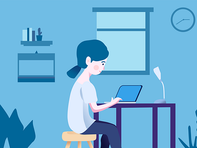 WFH Illustration by Qia Martinez on Dribbble