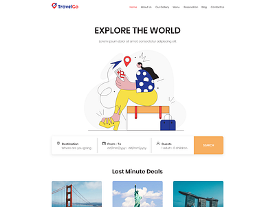 Travel Website design graphic design illustration travel ui ux