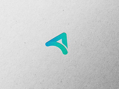 A letter a blue branding design gradient graphic design illustration initials letter logo simple typography vector