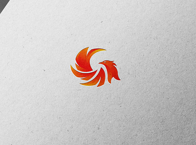 Phoenix Logo branding design fire gradient graphic design illustration logo phoenix red simple vector web