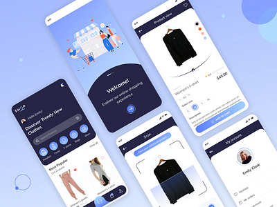 Online shopping🛍️ app clothes design ecommerce illustration mobile shopping ui ux