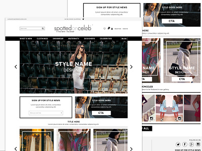 eCommerce for Spottedonceleb.com clothing design ecommerce eshop responsive ui user interface ux